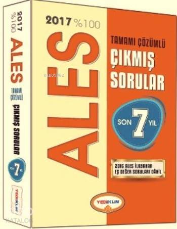 ALES Tamamı Çözümlü Çıkmış Sorular Son 7 Yıl 2017