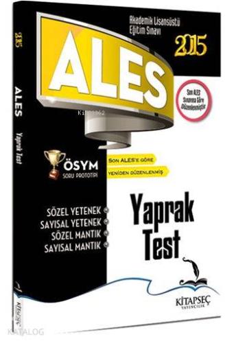 Ales Yaprak Test - Sayısal ve Sözel Yetenek 2015