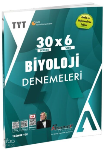 Alternatif Yayınları TYT Biyoloji 30 x 6 Branş Denemeleri
