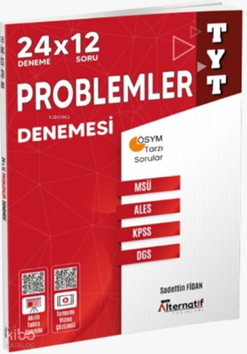 Alternatif Yayınları TYT Problemler 24 x 12 Deneme