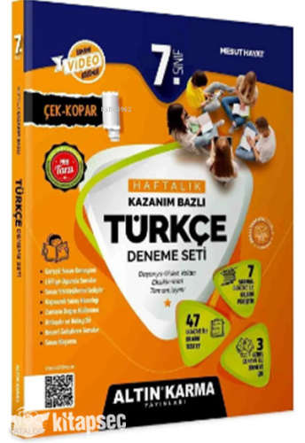 Altın Karma 7. Sınıf Haftalık Kazanım Bazlı Türkçe Deneme Seti