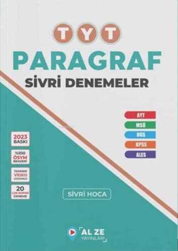 Alze Yayınları TYT Paragraf Sivri Denemeler - Kitapiks.com