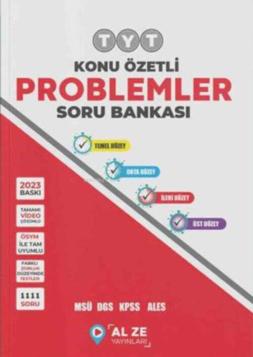 Alze Yayınları TYT Problemler Konu Özetli Soru Bankası - Kitapiks.com