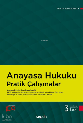 Anayasa Hukuku Pratik Çalışmalar;Anayasa Hukuku Sınavlarına Hazırlık
