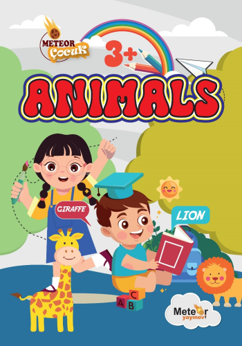 Animals (Hayvanlar) ;Türkçe – İngilizce Boyama Kitabı - Kitapiks.com