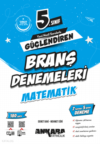 Ankara Yayıncılık 5. Sınıf Güçlendiren Matematik Branş Denemeleri
