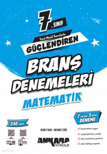 Ankara Yayıncılık 7. Sınıf Güçlendiren Matematik Branş Denemeleri
