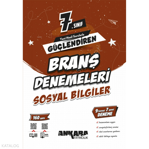 Ankara Yayıncılık 7. Sınıf Güçlendiren Sosyal Bilgiler Branş Denemeleri