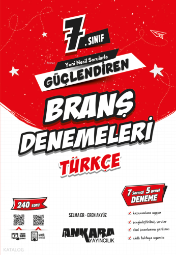 Ankara Yayıncılık 7. Sınıf Güçlendiren Türkçe Branş Denemeleri