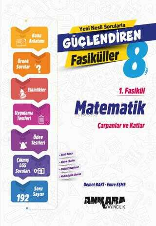 Ankara Yayıncılık 8. Sınıf Matematik Güçlendiren 1. Fasikül