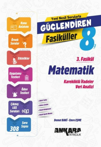 Ankara Yayıncılık 8. Sınıf Matematik Güçlendiren 3. Fasikül