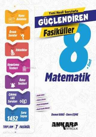 Ankara Yayıncılık 8. Sınıf Matematik Güçlendiren Fasiküller