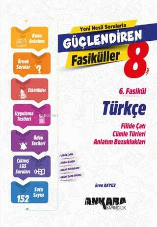 Ankara Yayıncılık 8. Sınıf Türkçe Güçlendiren 6. Fasikül