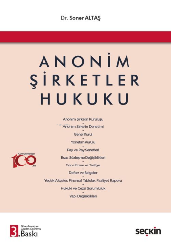 Anonim Şirketler Hukuku - Kitapiks.com