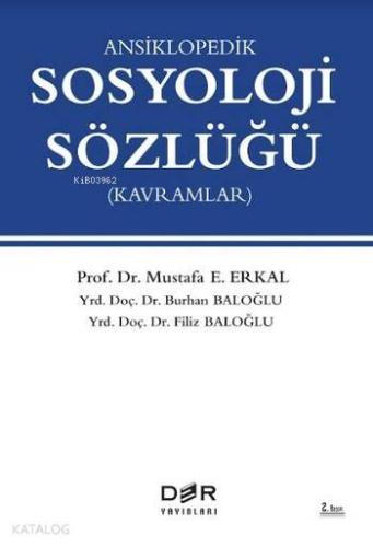 Ansiklopedik Sosyoloji Sözlüğü; Kavramlar
