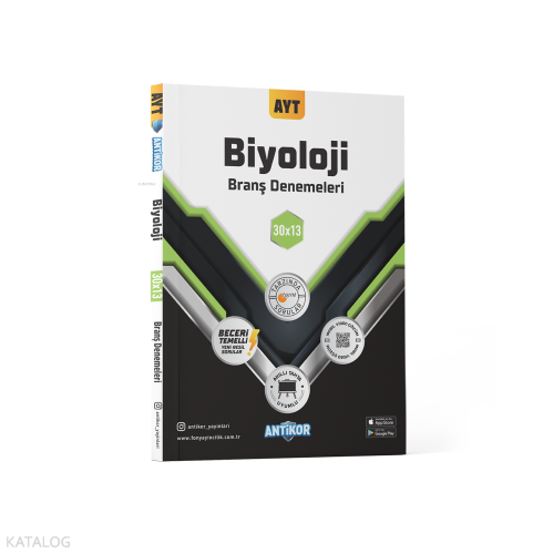 Antikor Yayınları AYT Biyoloji Branş Denemeleri 30x13