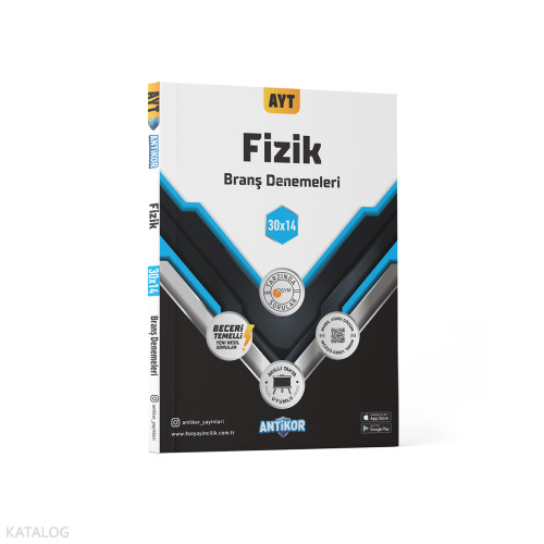 Antikor Yayınları AYT Fizik Branş Denemeleri 30x14