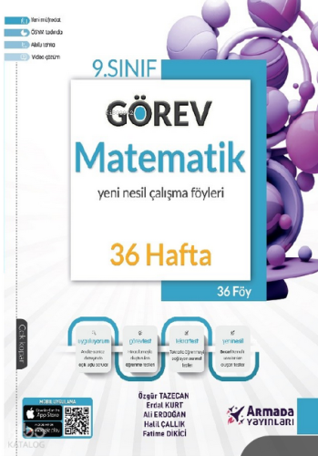 Armada Yayınları Görev 9. Sınıf Matematik Yeni Nesil Çalışma Föyleri (36 Hafta)