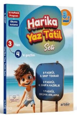 Artıbir Yayınları 3.Sınıf Yaz Harika Tatil 10 Fasikül + Okuma Anlama