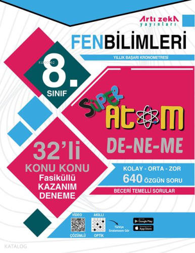 Artızeka 8.Sınıf Fen Bilimleri 32li Haftalık Kazanım Denemeleri (Büyük Boy)