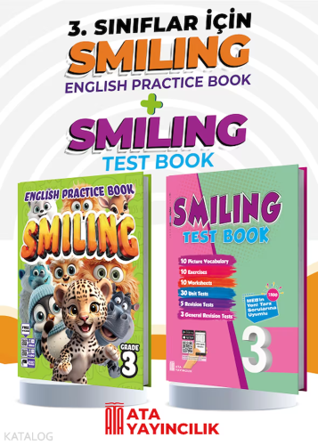 Ata Yayıncılık 3. Sınıf Smiling English Practice Book + Smiling Test Book Set