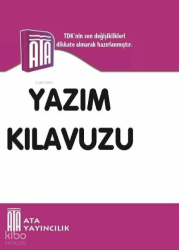 Ata Yayıncılık Sert Kapak Yazım Kılavuzu