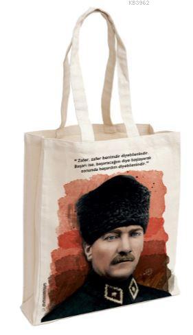 Atatürk Kalpaklı - Aforizma Bez Çanta - Kitapiks.com