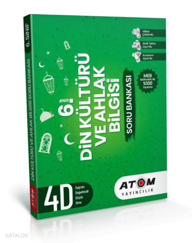 Atom Yayınları 6.Sınıf Din Kültürü Ve Ahlak Bilgisi 4D Soru Bankası