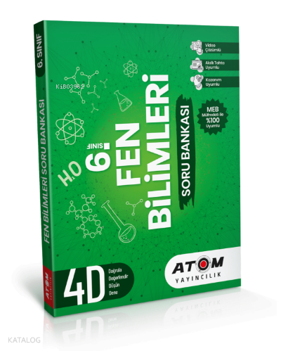 Atom Yayınları 6.Sınıf Fen Bilimleri 4D Soru Bankası