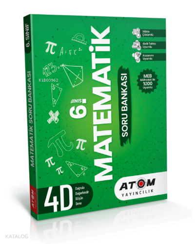 Atom Yayınları 6.Sınıf Matematik 4D Soru Bankası