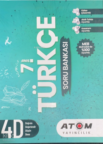 Atom Yayınları 7.Sınıf Türkçe 4D Soru Bankası