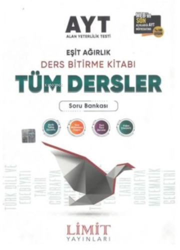 AYT 1.Dönem Eşit Ağırlık Ders Bitirme Seti Tüm Dersler Soru Bankası - 