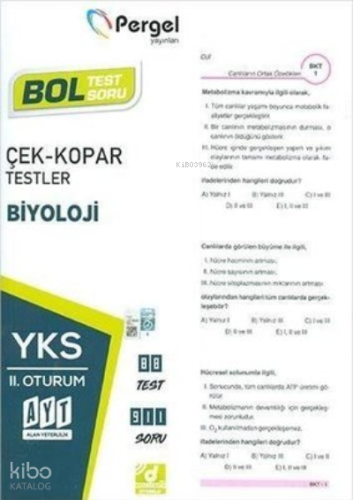 AYT Biyoloji Çek Kopar Testler Pergel Yayınları