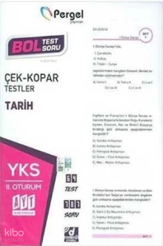 AYT Tarih Çek Kopar Testler Pergel Yayınları