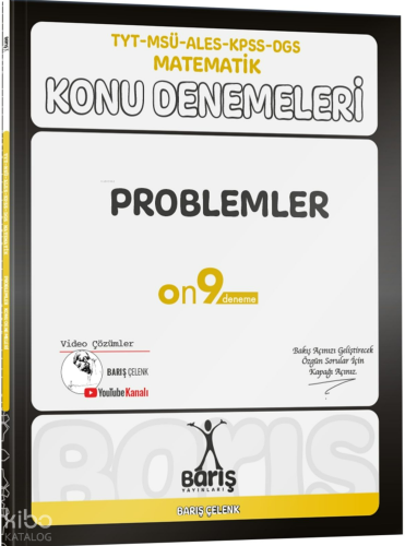 Barış Yayınları TYT MSÜ ALES KPSS DGS Matematik Problemler Konu Deneme