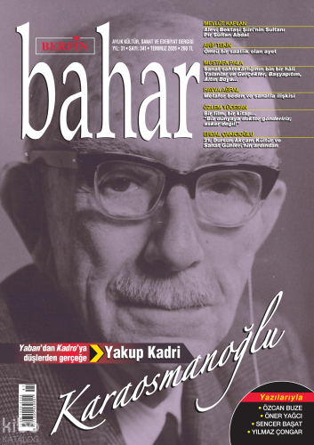 Berfin Bahar Aylık Kültür Sanat ve Edebiyat Dergisi 341. Sayı (Temmuz 