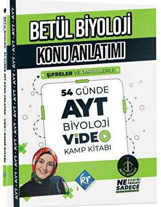 Betül Biyoloji Konu Anlatımı 54 Günde AYT Biyoloji Video Kamp Kitabı -