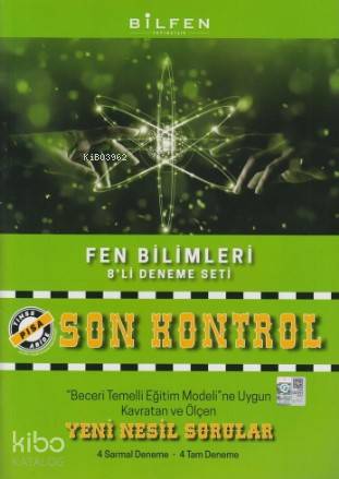 Bilfen Yayınları 8. Sınıf LGS Fen Bilimleri Son Kontrol 8 li Deneme Seti Bilfen