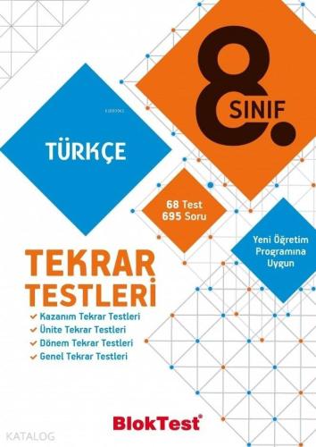 BlokTest Yayınları 8. Sınıf LGS Türkçe Tekrar Testleri BlokTest