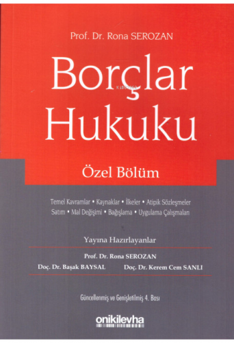 Borçlar Hukuku Özel Bölüm