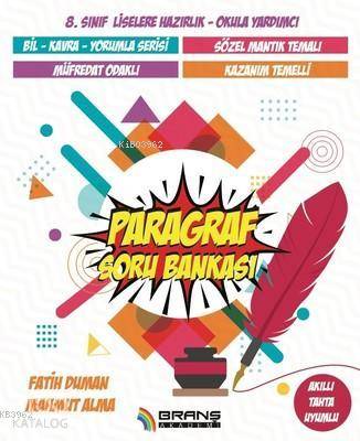 Branş Akademi Yayınları 8. Sınıf LGS Paragraf Yeni Nesil Soru Bankası 