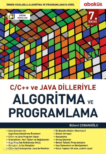C C++ ve Java Dilleriyle Algoritma ve Programlama - Kitapiks.com