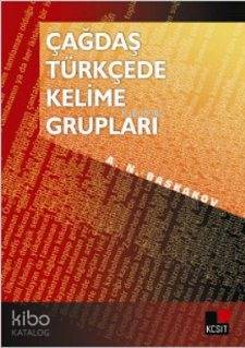 Çağdaş Türkçede Kelime Grupları
