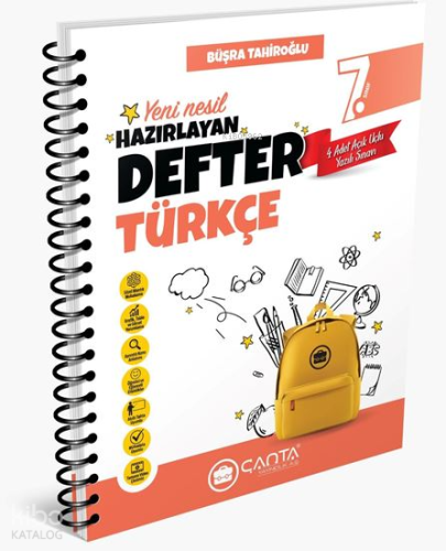 Çanta Yayınları 7. Sınıf Türkçe Okula Yardımcı Hazırlayan Defter 2024