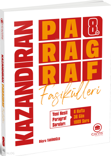 Çanta Yayınları 8. Sınıf Kazandıran Paragraf Fasikülleri 6 Fasikül + Deneme Sınavı