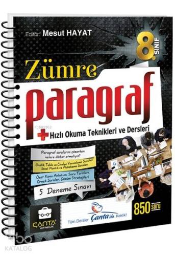 Çanta Yayınları 8. Sınıf LGS Zümre Paragraf Çanta