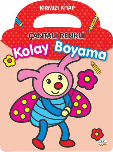 Çantalı Renkli Kolay Boyama Kitap -Kırmızı Kitap - Kitapiks.com