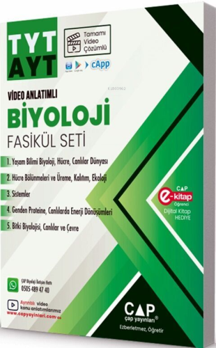 Çap Üniversiteye Hazırlık Biyoloji Fasikülü Seti - Kitapiks.com