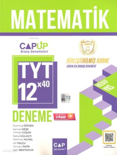 Çap Up Tyt Deneme Matematik 12*40 - 2024