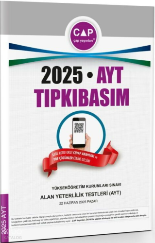 Çap Yayınları 2025 AYT Tıpkı Basım